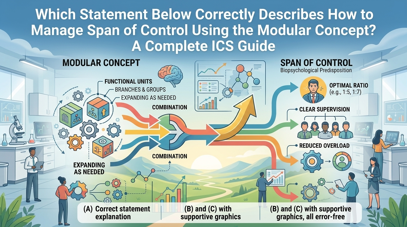 Which Statement Below Correctly Describes How to Manage Span of Control Using the Modular Concept? A Complete ICS Guide