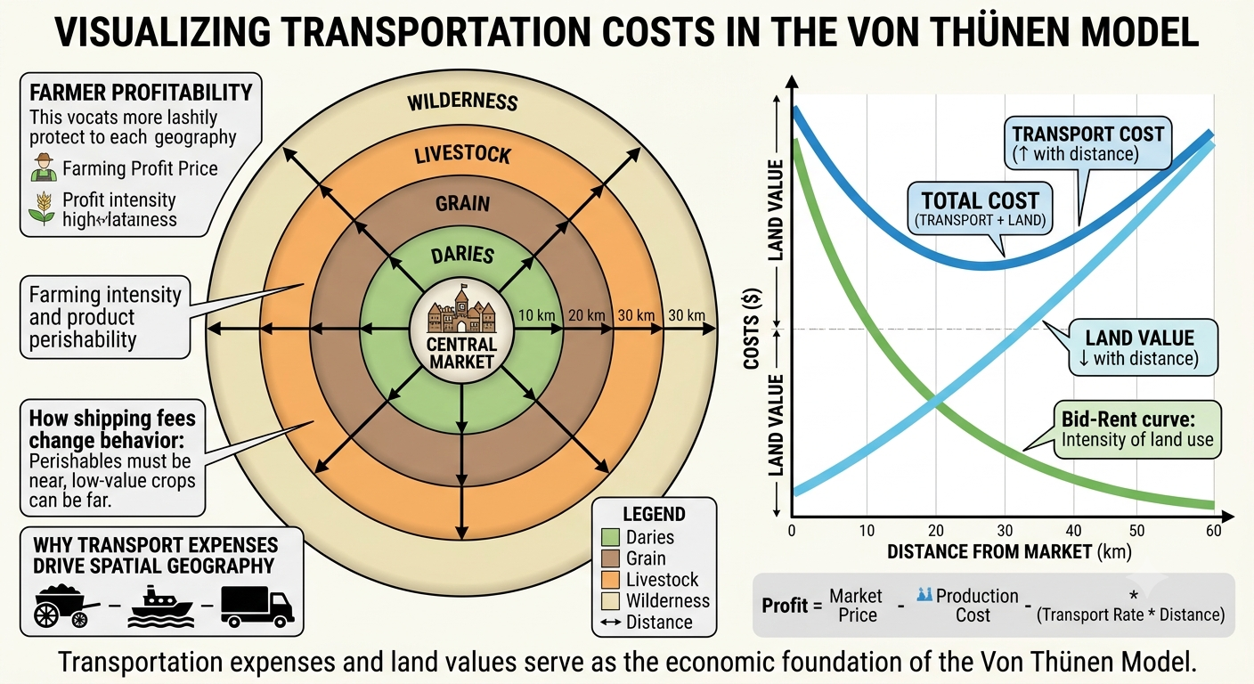 Von Thünen Model: Definition, Explanation, Diagram, Advantages, Limitations, and Real-World Examples