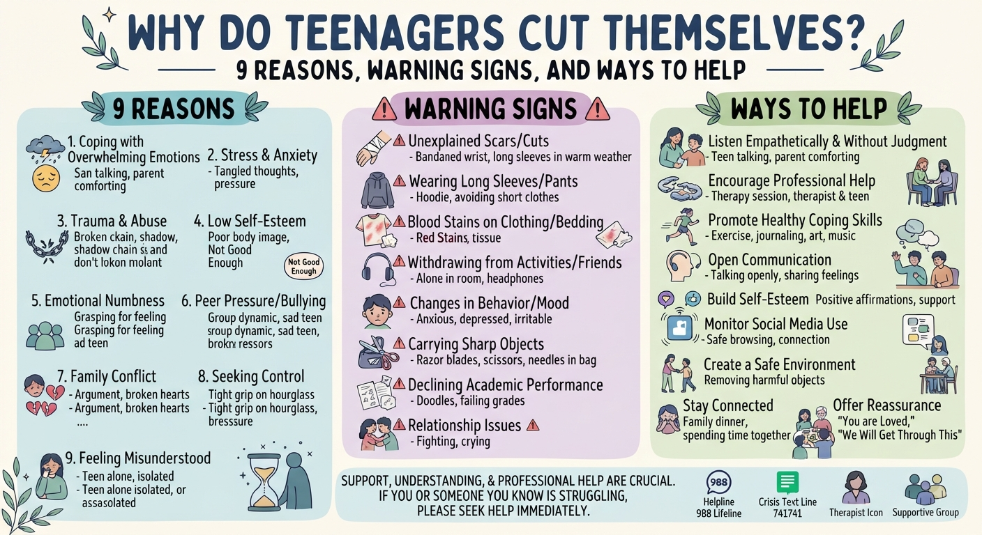 Why Do Teenagers Cut Themselves? 9 Reasons, Warning Signs, and Ways to Help