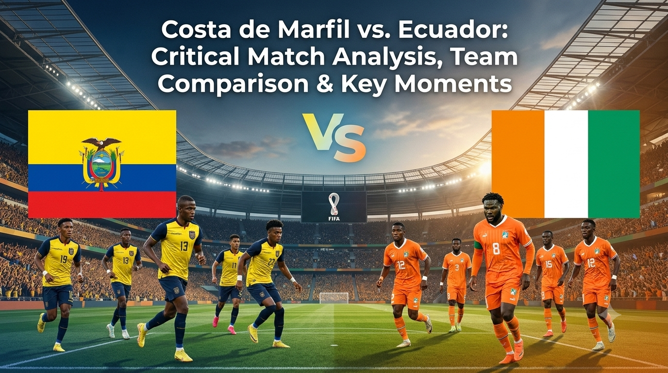 Costa de Marfil vs. Ecuador featuring team comparison, tactical analysis, key players, match action, and decisive moments.
